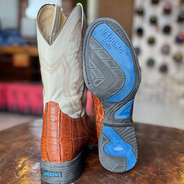 BOTA MASCULINA ALIGATOR HAVANA/NAPA MARFIM - Image 2