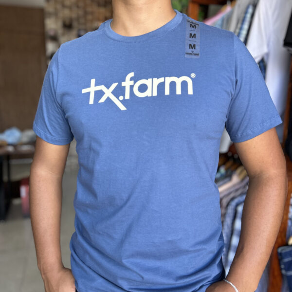 CAMISETA MASCULINA TEXAS FARM - AZUL INTENSE