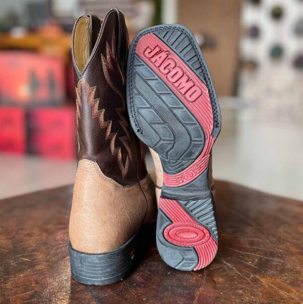 BOTA MASCULINA AVESTRUZ TABACO JÁCOMO - Image 3