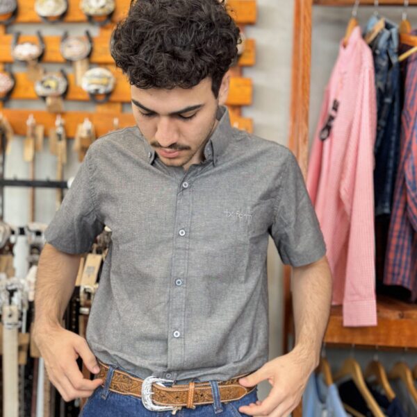 CAMISA MASCULINA MC TEXAS FARM CINZA CHUMBO - Image 2