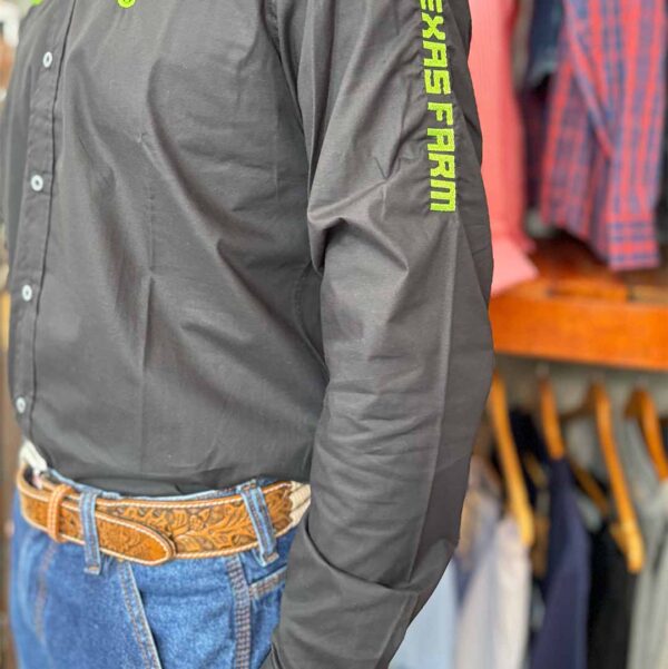 CAMISA COMPETICAO MASCULINA MANGA LONGA - PRETO/ VERDE - Image 2