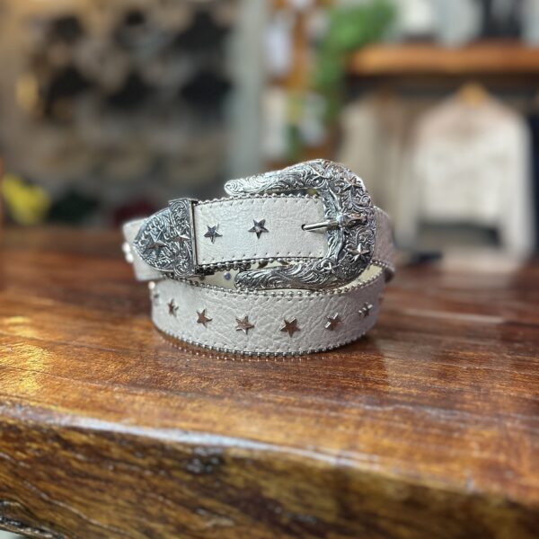 CINTO FEMININO COURO ESTRELAS