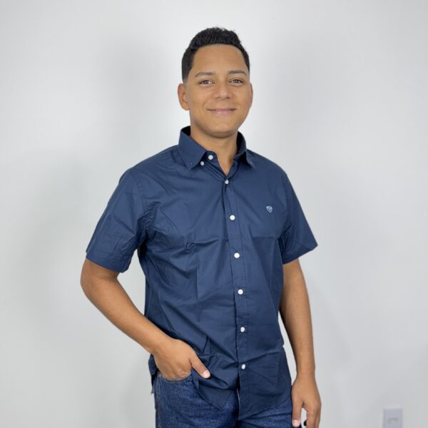 CAMISA MC KING FARM LISA AZUL MARINHO SLIM - Image 2