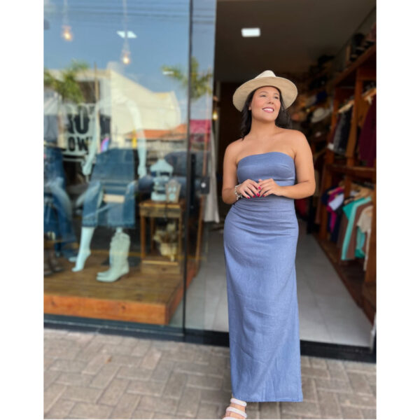 VESTIDO LONGO LINHO TOMARA QUE CAIA - Image 2