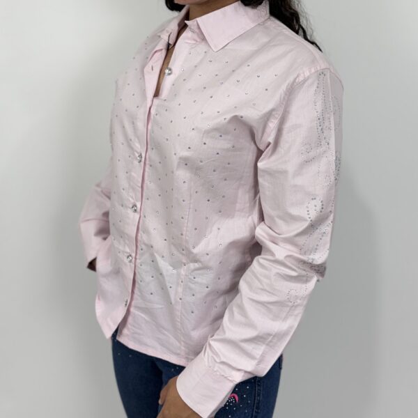 CAMISA FEMININA ML BRILHO GOTAS FRENTE - Image 2