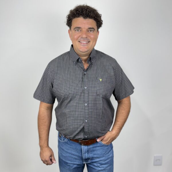 CAMISA MASCULINA MANGA CURTA TEXAS FARM - XADREZ
