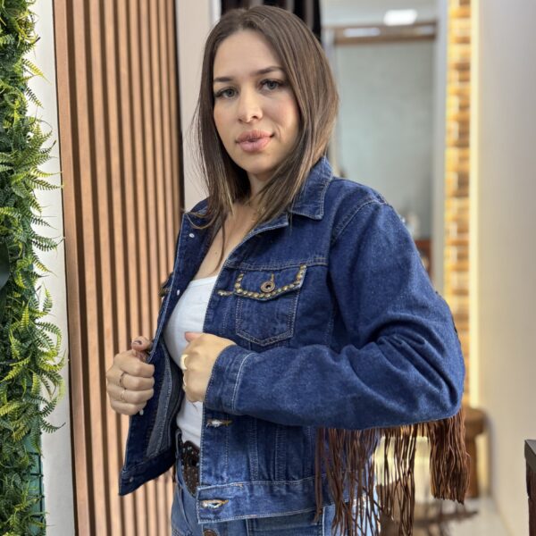 JAQUETA FEMININA COM FRANJAS SAN ANTONIO - Image 2